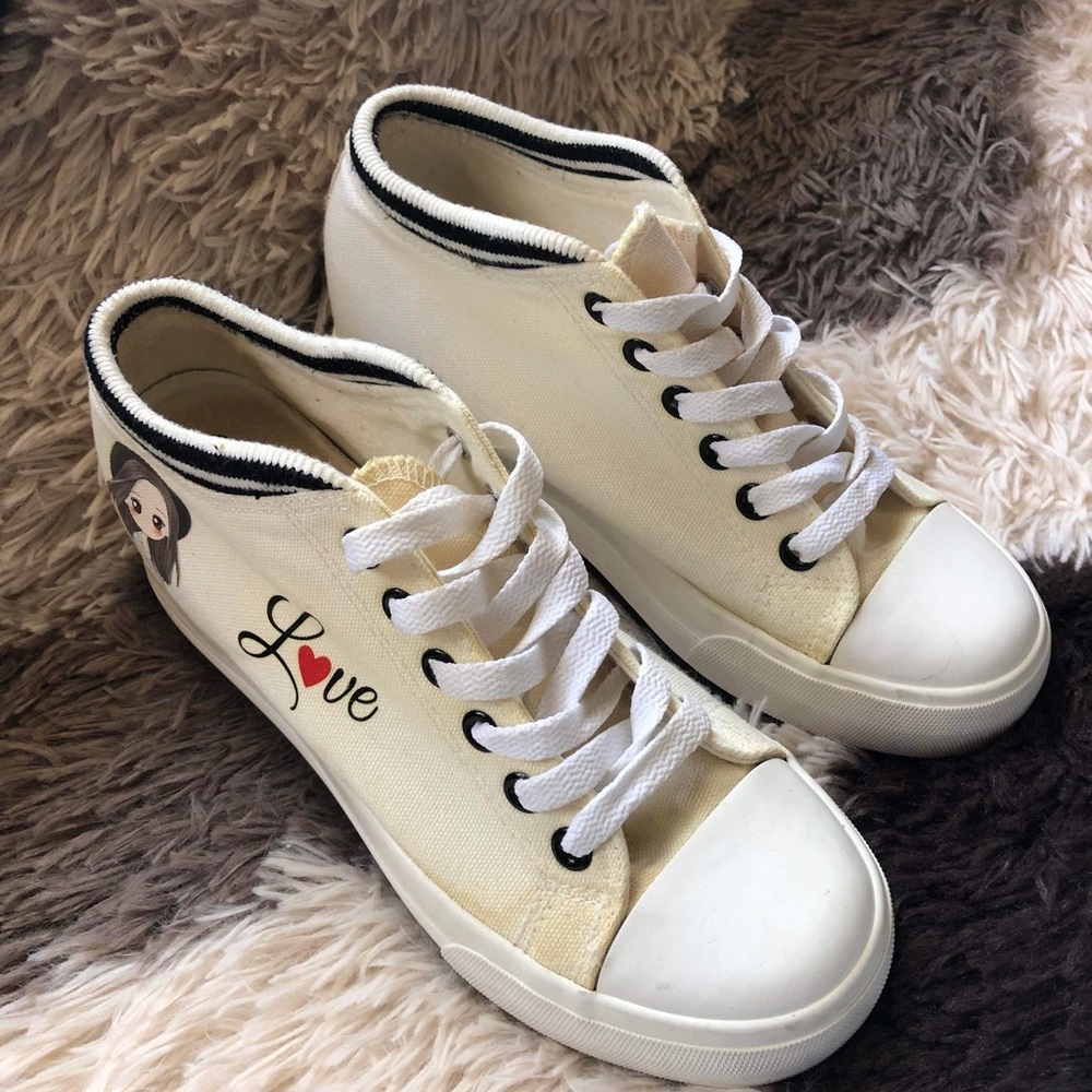 Cute high cut wedge converse style shoes